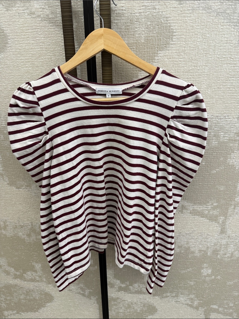 Rebecca Minkoff ivory and White striped Women’s Long Sleeve Top